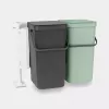 Brabantia Sort & Go stačiakampis plastikinis žalias pilkas plotis 520 mm gylis 370 mm aukštis 430 mm