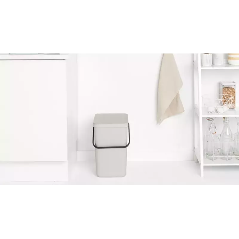 Brabantia Sort & Go 25 L pilka šiukšlių dėžė 265x340x400 mm