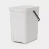 Brabantia Sort & Go 25 L pilka šiukšlių dėžė 265x340x400 mm