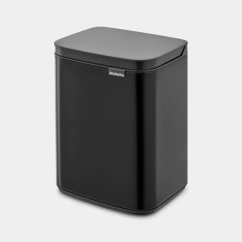Atliekų dėžė Brabantia Bo 4 L stačiakampė, plieninis korpusas, juoda, 200×172×272 mm