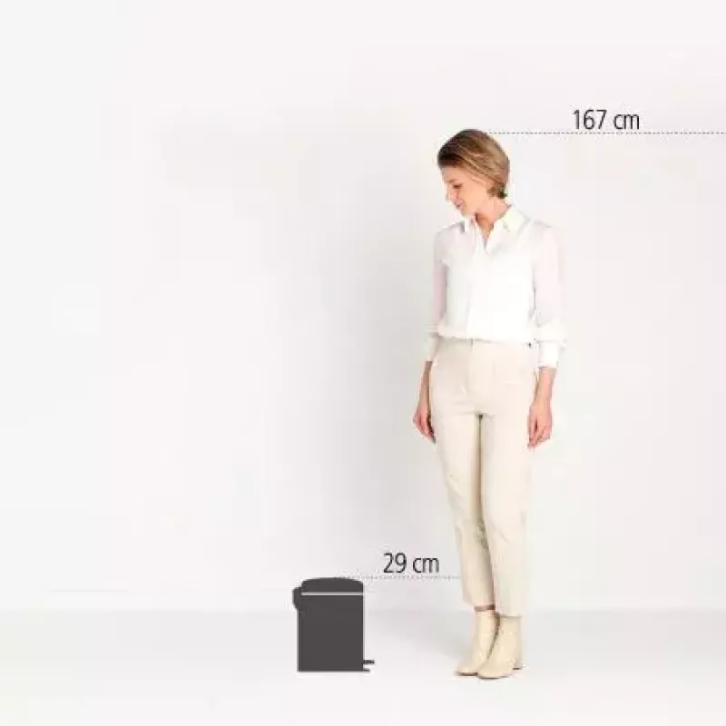 Brabantia NewIcon 5 l apvali smėlio spalvos šiukšliadėžė