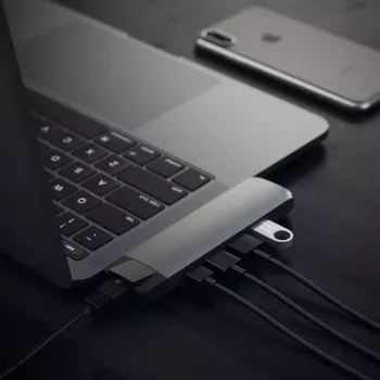 Nešiojamojo kompiuterio dokas Satechi ST-TCPHEM Thunderbolt 3 pilkas