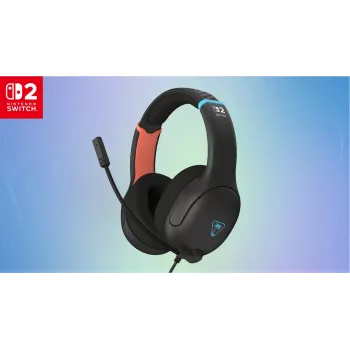Ausinės Turtle Beach Airlite Fit Charcoal Juoda laidinės žaidimų su atlenkiamu nutildymui mikrofonu ant ausų uždedamos patogios