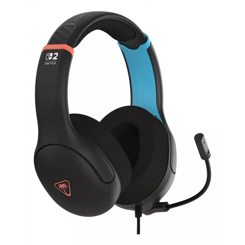 Ausinės Turtle Beach Airlite Fit Charcoal Juoda laidinės žaidimų su atlenkiamu nutildymui mikrofonu ant ausų uždedamos patogios