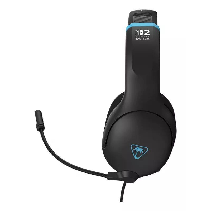 Ausinės Turtle Beach Airlite Fit Charcoal Juoda laidinės žaidimų su atlenkiamu nutildymui mikrofonu ant ausų uždedamos patogios