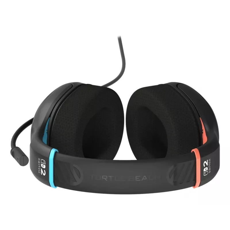 Ausinės Turtle Beach Airlite Fit Charcoal Juoda laidinės žaidimų su atlenkiamu nutildymui mikrofonu ant ausų uždedamos patogios