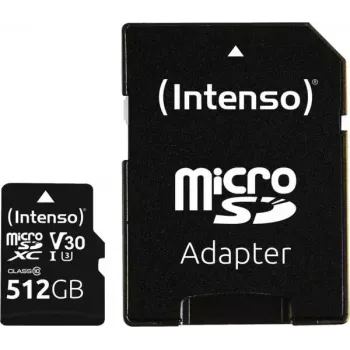 MicroSDXC atminties kortelė Intenso 512 GB UHS-I 10 klasė 3433493