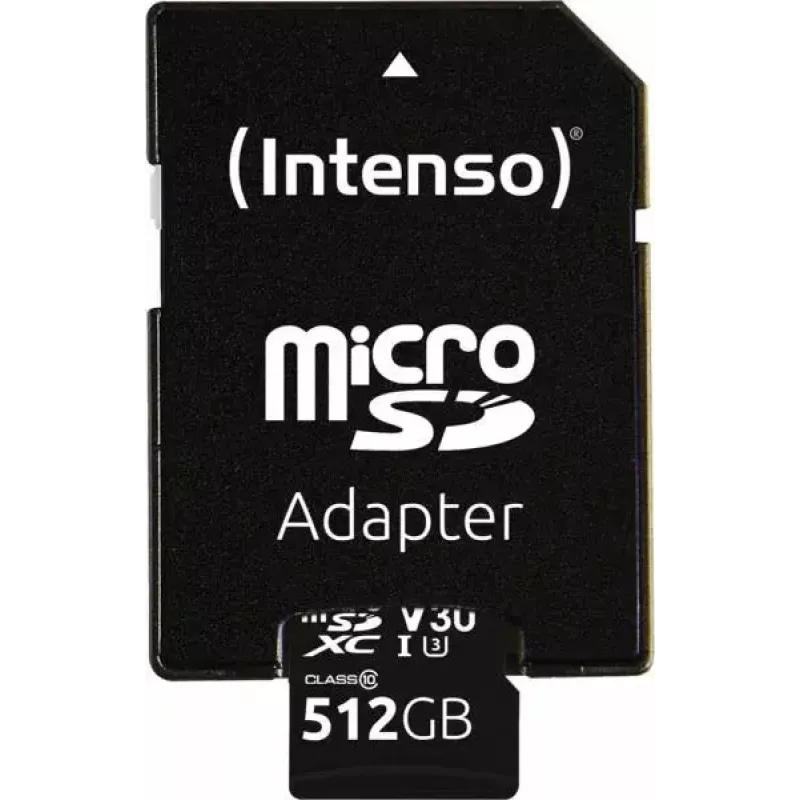 MicroSDXC atminties kortelė Intenso 512 GB UHS-I 10 klasė 3433493