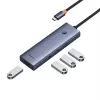 Baseus 4in1 Hub UltraJoy USB-C į USB 3.0 pilkas laidas