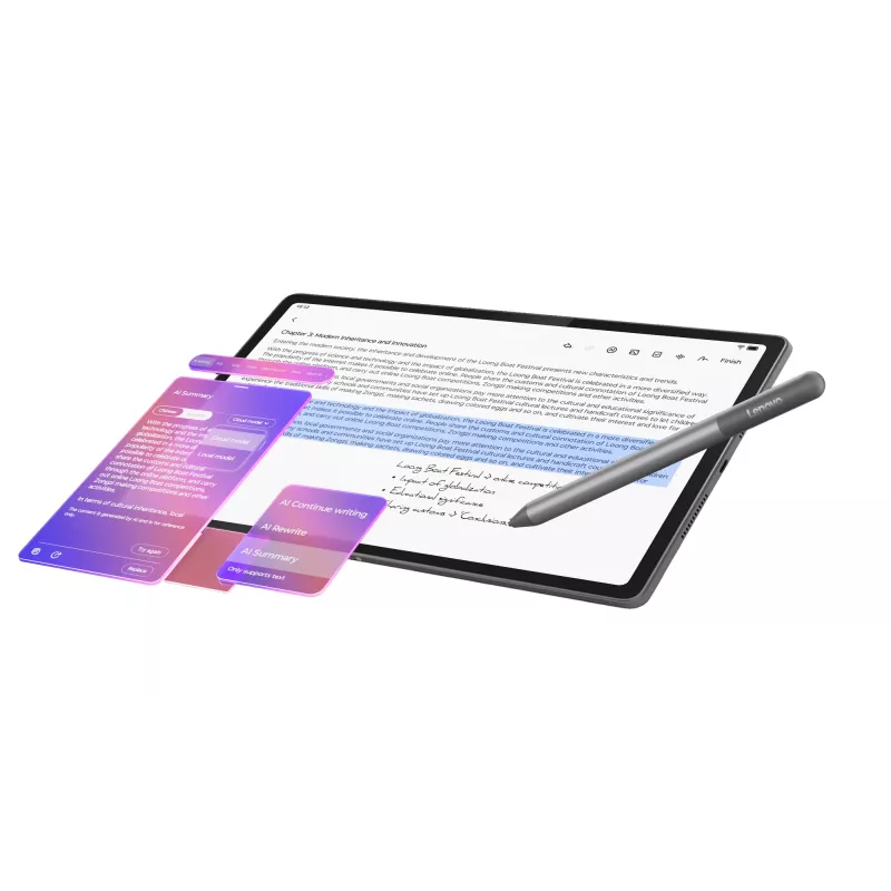 Lenovo Idea Tab Plus Mediatek 256 GB 30,7 cm (12,1 colio) 8 GB Wi-Fi 5 (802.11ac) Android 15 Pilka