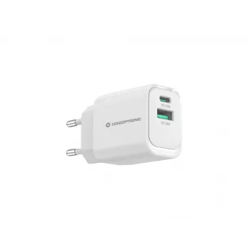 Conceptronic ALTHEA19W33 2 prievadų 33W GaN USB PD įkroviklis, USB-C x1, USB-A x1, QC 3.0, PPS, PD 3.0