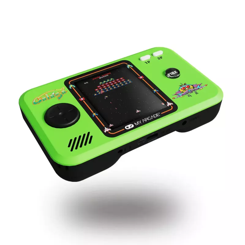 Nešiojama žaidimų konsolė My Arcade GALAGA Pocket Player Pro — 2,75 colių (6,98 cm) ekranas, D-pad, 3,5 mm, USB/AA baterija