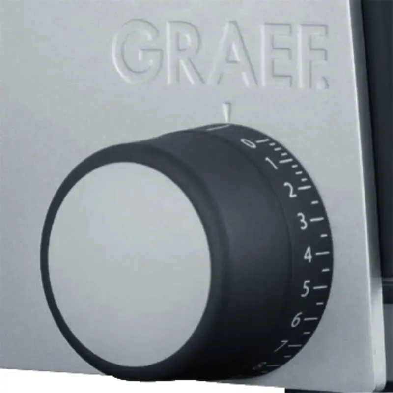 Elektrinė pjaustyklė Graef G55 170 W, maks. pjūvio storis 20 mm, pilkas metalas, 230 V, matmenys 230×325×240 mm