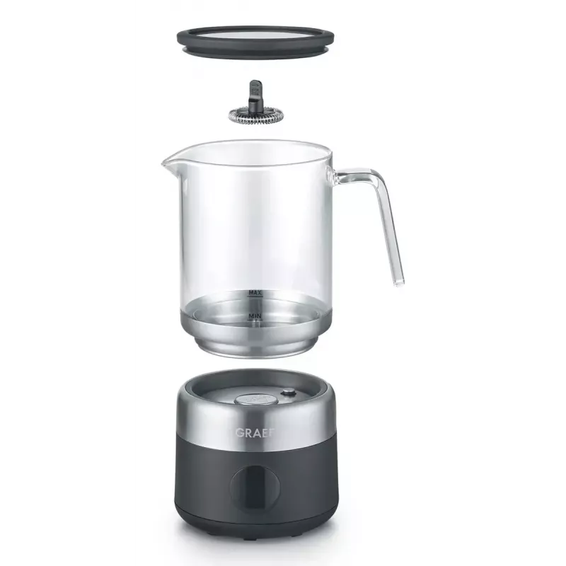 Milk Frother Graef MS802 Automatic — 600 W, Glass Bowl, Stainless Steel & Juoda