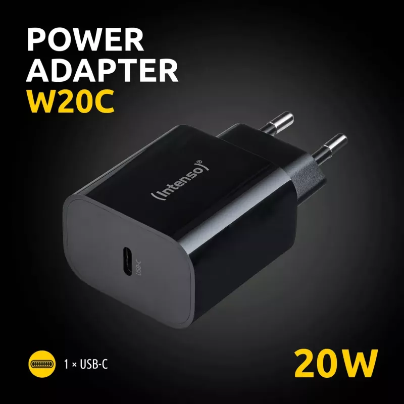 Maitinimo adapteris Intenso W20C 20W USB-C juodas