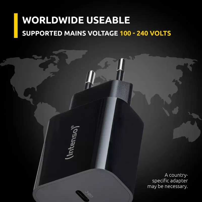 Maitinimo adapteris Intenso W20C 20W USB-C juodas