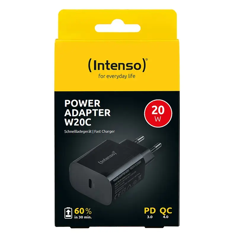 Maitinimo adapteris Intenso W20C 20W USB-C juodas