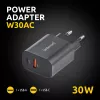 Maitinimo adapteris Intenso W30AC 30W USB-A USB-C Juodas