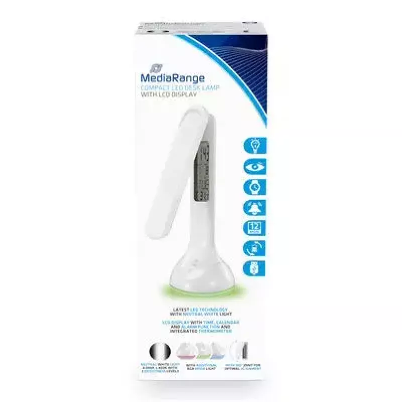Stalinė lempa MediaRange MROS502 LED, neutrali balta 4000 K, balta, lietimo valdymas, USB/baterija, 5 V