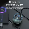 Automobilinis kroviklis Vention 3 prievadų USB (USB-C + 2× USB-A) 30W/18W/5W juodas