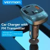 Automobilinis kroviklis Vention 3 prievadų USB (USB-C + 2× USB-A) 30W/18W/5W juodas