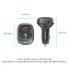 Automobilinis kroviklis Vention 3 prievadų USB (USB-C + 2× USB-A) 30W/18W/5W juodas