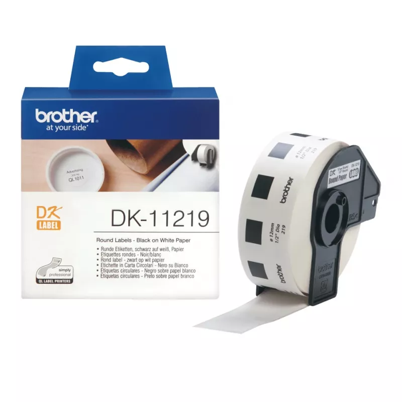 Brother DK-11219 spausdintuvo etiketė, balta