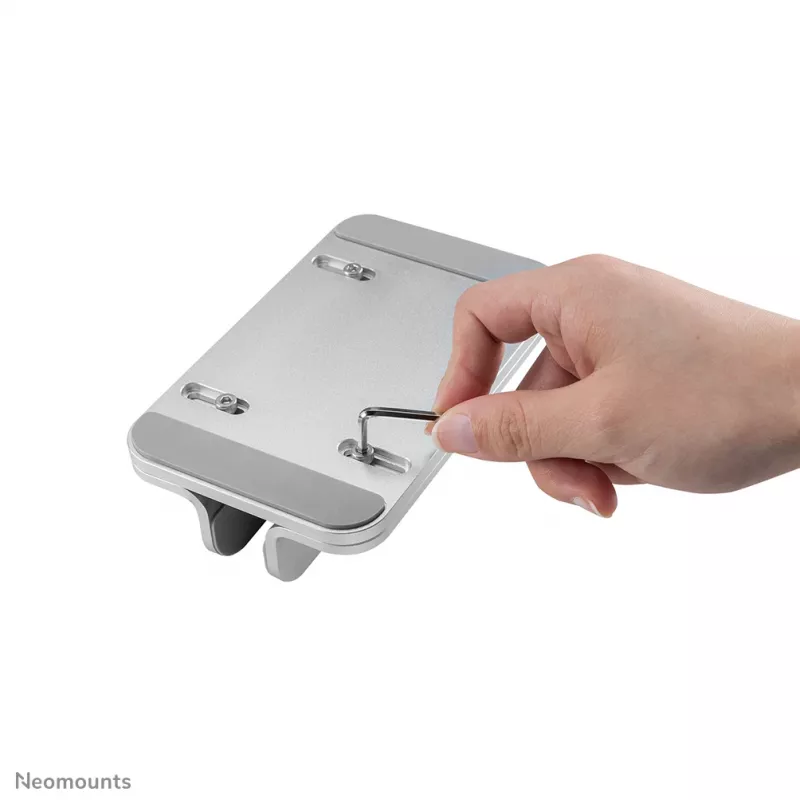 Laptop holder Neomounts NSLS300Sidabrinė 11–17 inch aluminium, height 0–42 mm, width 0–150 mm, depth 0–92 mm, Sidabrinė