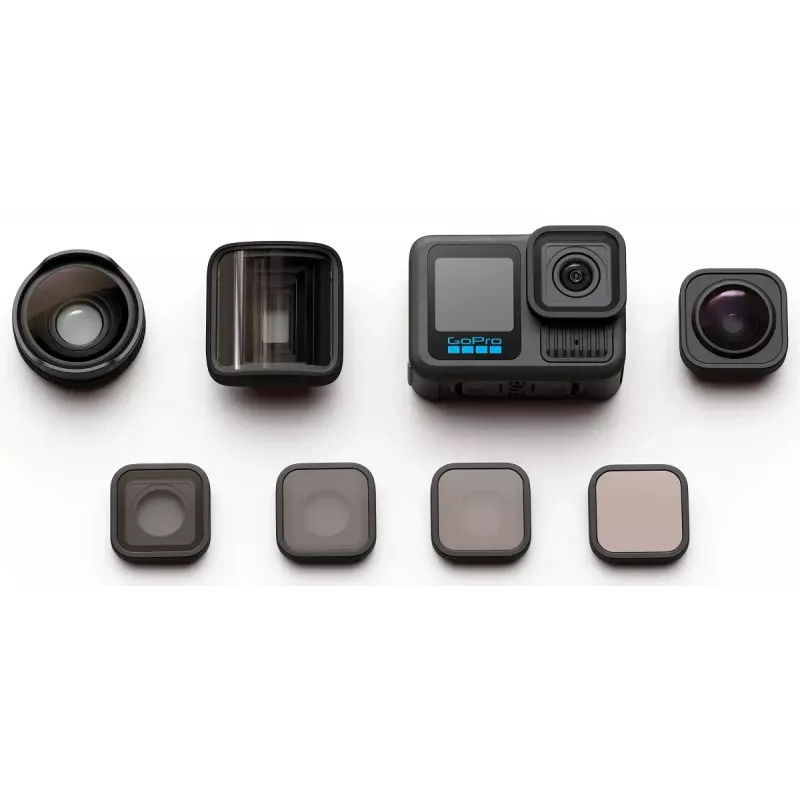 GoPro HERO13 Juoda objektyvų rinkinys: ultraplatus, makro, anamorfinis ir ND filtrai