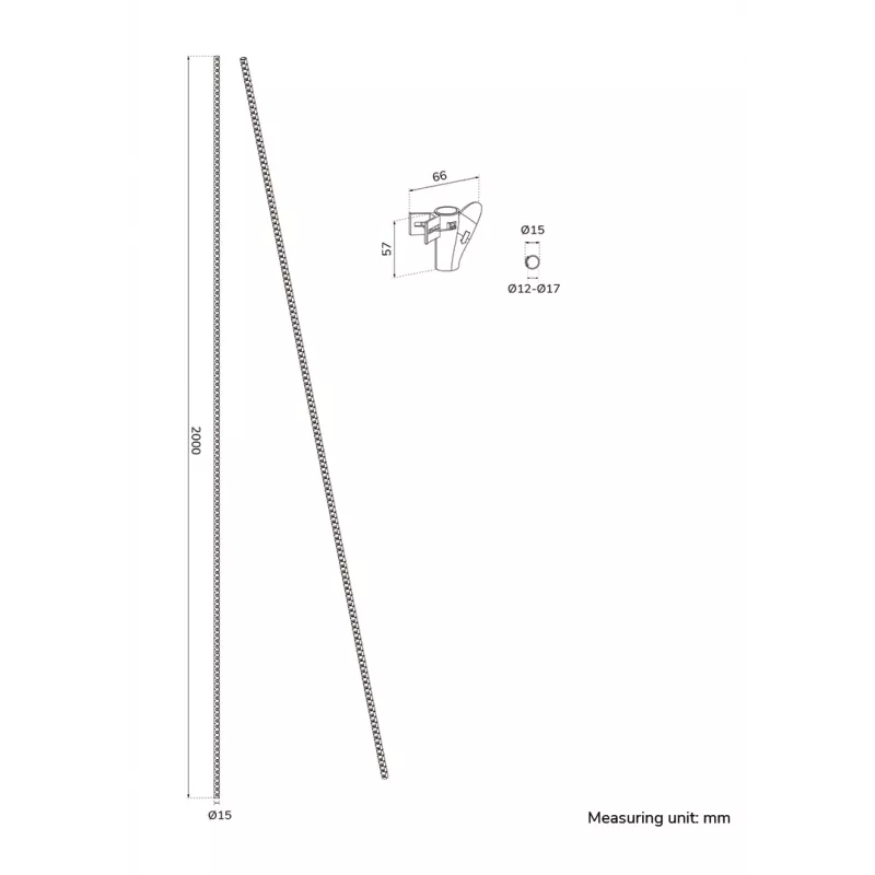 Kabelių apvalkalas Neomounts ADS06-140WH Ø15 mm baltas keliems kabeliams