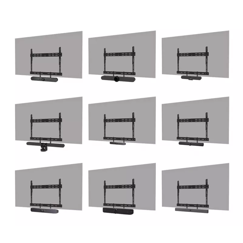 Videobar laikiklis Neomounts AV30-500BL 43–110 colių ekranams — VESA iki 600×400, maks. 10 kg, plotis 900 mm