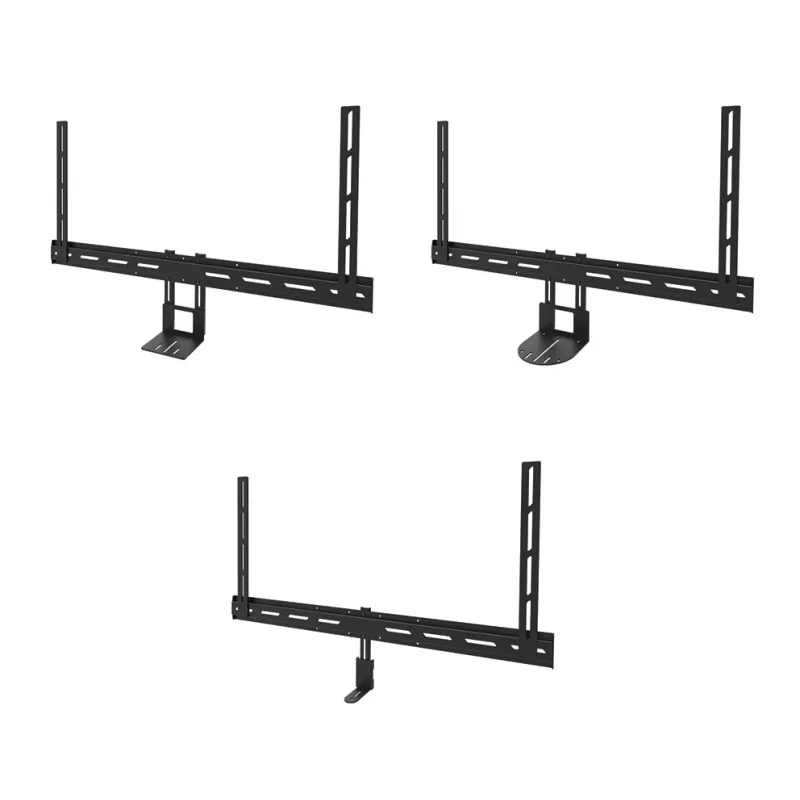 Videobar laikiklis Neomounts AV30-500BL 43–110 colių ekranams — VESA iki 600×400, maks. 10 kg, plotis 900 mm