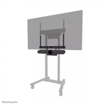 Videobar ir nešiojamojo kompiuterio lentynos rinkinys Neomounts AV60-500BL 43–110 colių ekranams, VESA iki 600x400, maks. apkrova 8 kg, plotis 900 mm