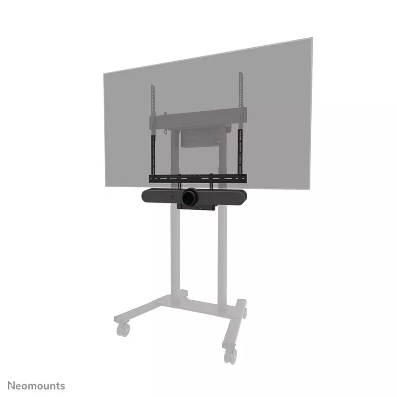 Videobar ir nešiojamojo kompiuterio lentynos rinkinys Neomounts AV60-500BL 43–110 colių ekranams, VESA iki 600x400, maks. apkrova 8 kg, plotis 900 mm