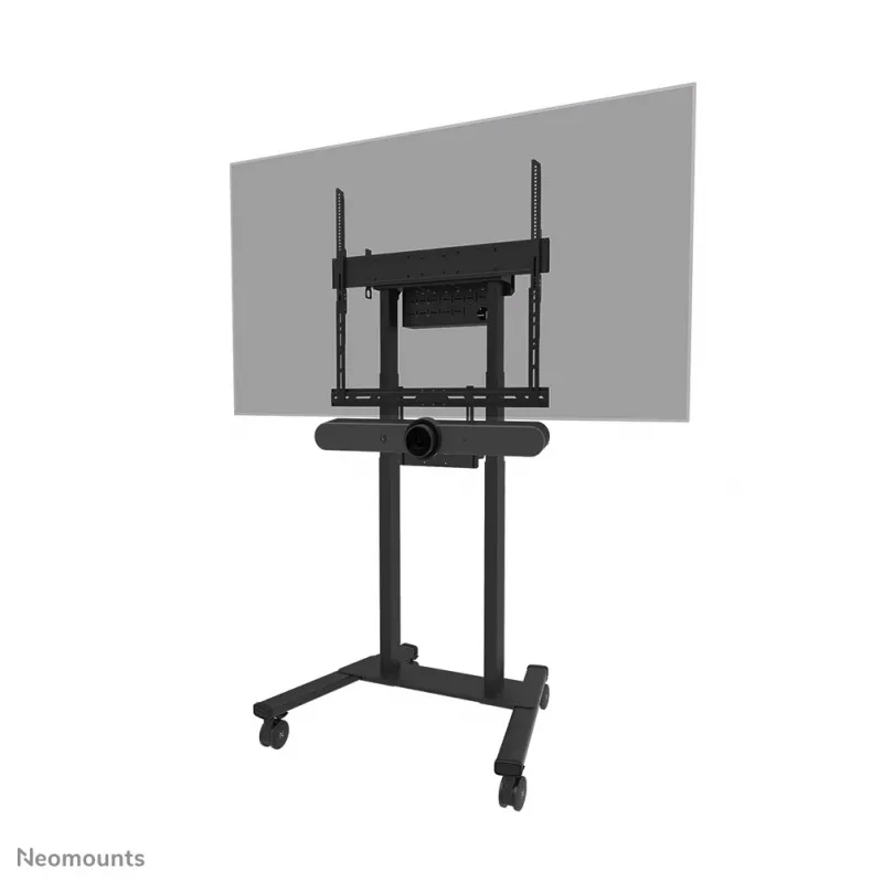 Videobar ir nešiojamojo kompiuterio lentynos rinkinys Neomounts AV60-500BL 43–110 colių ekranams, VESA iki 600x400, maks. apkrova 8 kg, plotis 900 mm