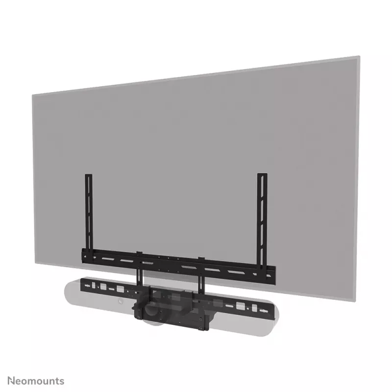 Videobar ir nešiojamojo kompiuterio lentynos rinkinys Neomounts AV60-500BL 43–110 colių ekranams, VESA iki 600x400, maks. apkrova 8 kg, plotis 900 mm