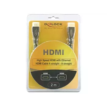 HDMI laidas DeLOCK 2m AM/AM juodas