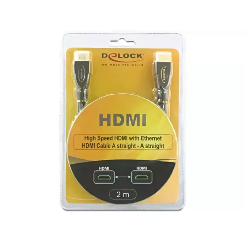 HDMI laidas DeLOCK 2m AM/AM juodas