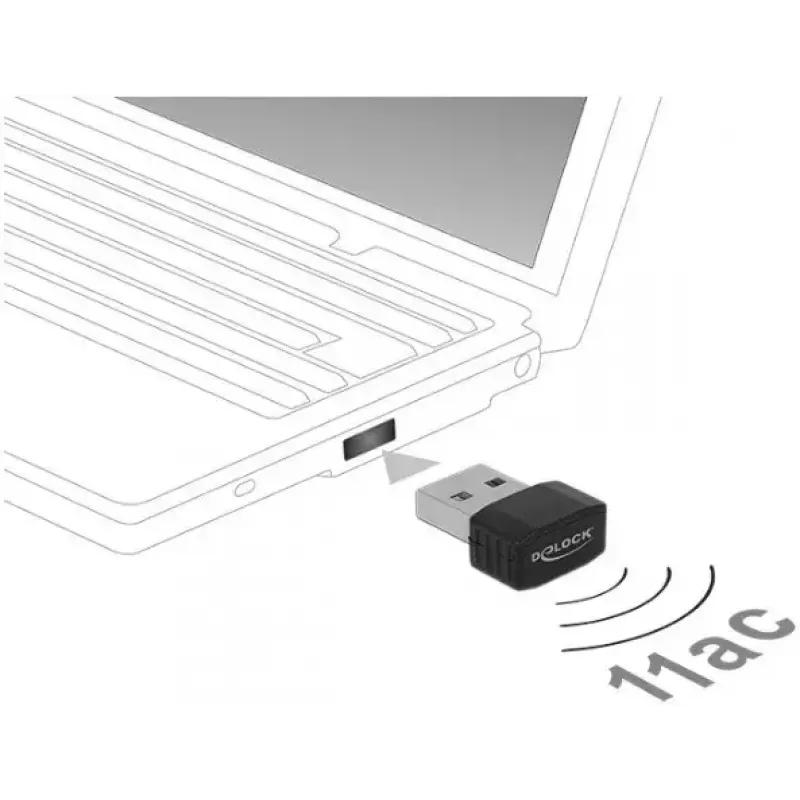 Tinklo plokštė DeLOCK 12461 WLAN 433 Mbit/s