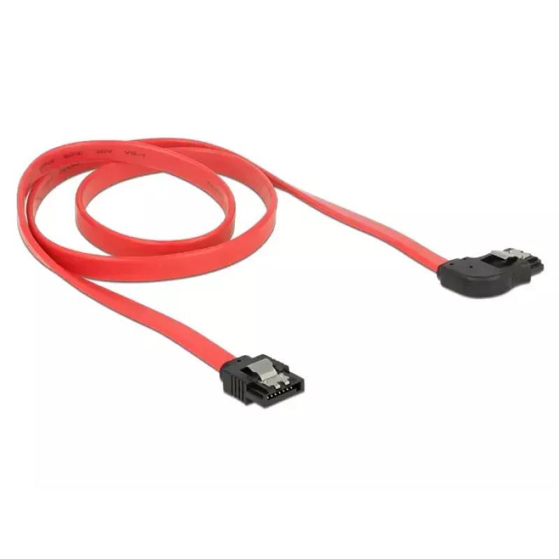 SATA laidas DeLOCK 83970 0,7 m SATA 7 kontaktų juodas raudonas