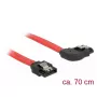 SATA laidas DeLOCK 83970 0,7 m SATA 7 kontaktų juodas raudonas