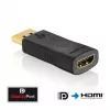 DisplayPort į HDMI adapterio kabelis Innovation IT PI150 — DP į HDMI, paauksuoti kontaktai, juoda
