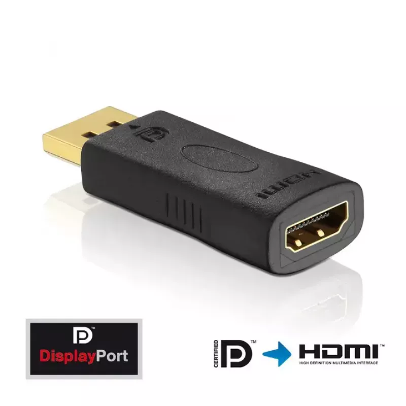 DisplayPort į HDMI adapterio kabelis Innovation IT PI150 — DP į HDMI, paauksuoti kontaktai, juoda