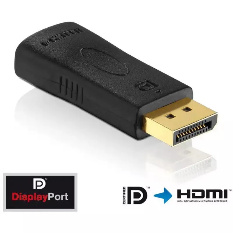 DisplayPort į HDMI adapterio kabelis Innovation IT PI150 — DP į HDMI, paauksuoti kontaktai, juoda