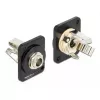 Jungtis DELOCK 86790 moteriška 6,35 mm juoda/sidabrinė, 25,2×31,5×31,4 mm