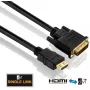 HDMI-DVI laidas PureLink PI3000-005 0,5 m