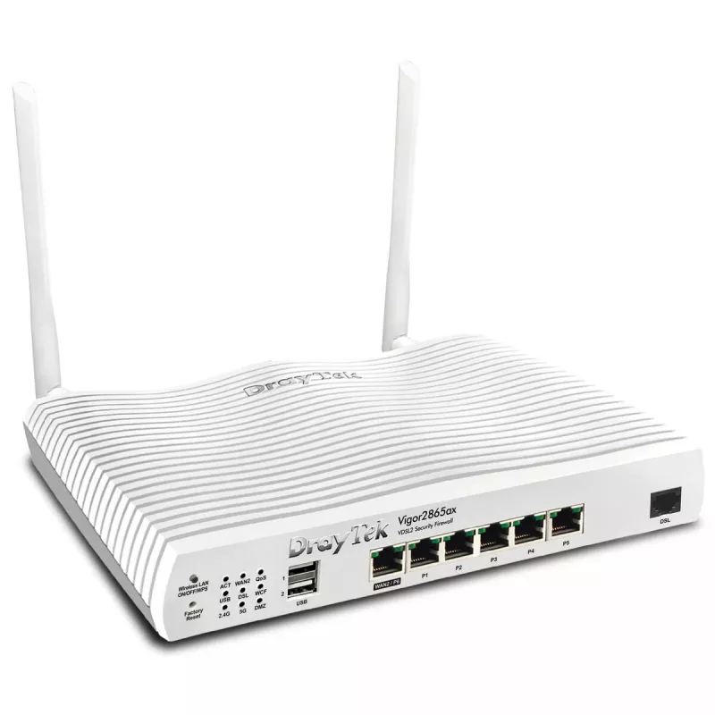Stalinis maršruto parinktuvas DrayTek Vigor 2865ax dviejų dažnių juostų Wi-Fi 6