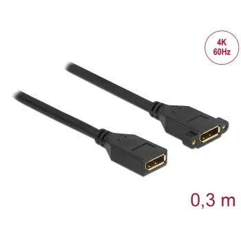 „DisplayPort“ laidas, jungtis–jungtis, skirtas montuoti skydelyje, „DeLOCK 87099“