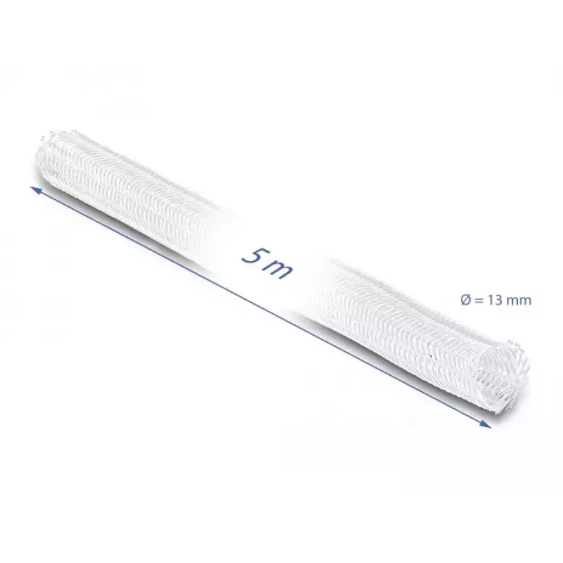 Pintas apsauginis vamzdelis DeLOCK 20808 5 m x 13 mm Baltas