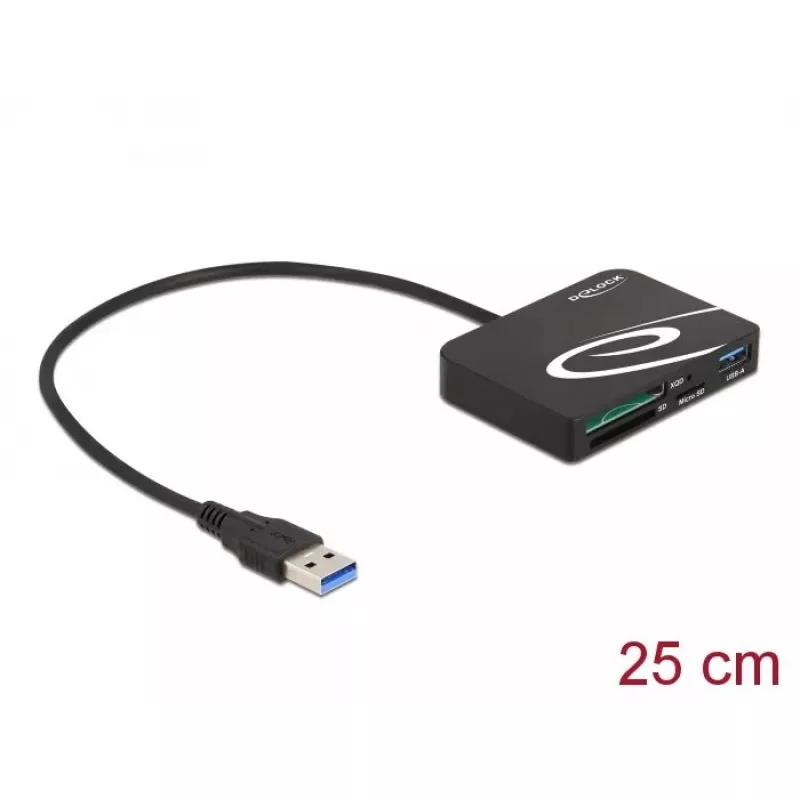 Kortelių skaitytuvas DeLOCK 91756 Juodas MicroSD SD MMC USB 5 Mbit/s